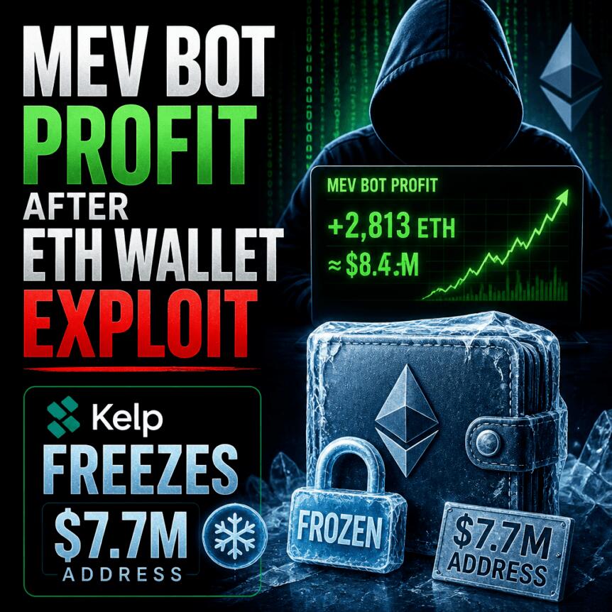 MEV Bot Profit After ETH Wallet Exploit; Kelp Freezes $7.7M Address