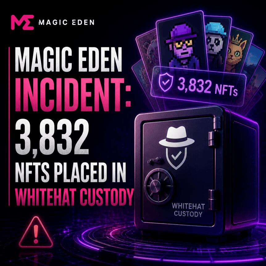 Magic Eden Incident: 3,832 NFTs Placed in Whitehat Custody Magic Eden Incident: 3,832 Nfts Placed In Whitehat Custody