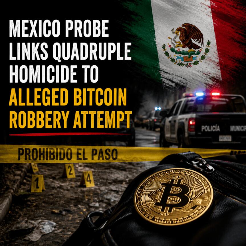 Mexico Probe Links Quadruple Homicide to Alleged Bitcoin Robbery Attempt Mexico Probe Links Quadruple Homicide To Alleged Bitcoin Robbery Attempt