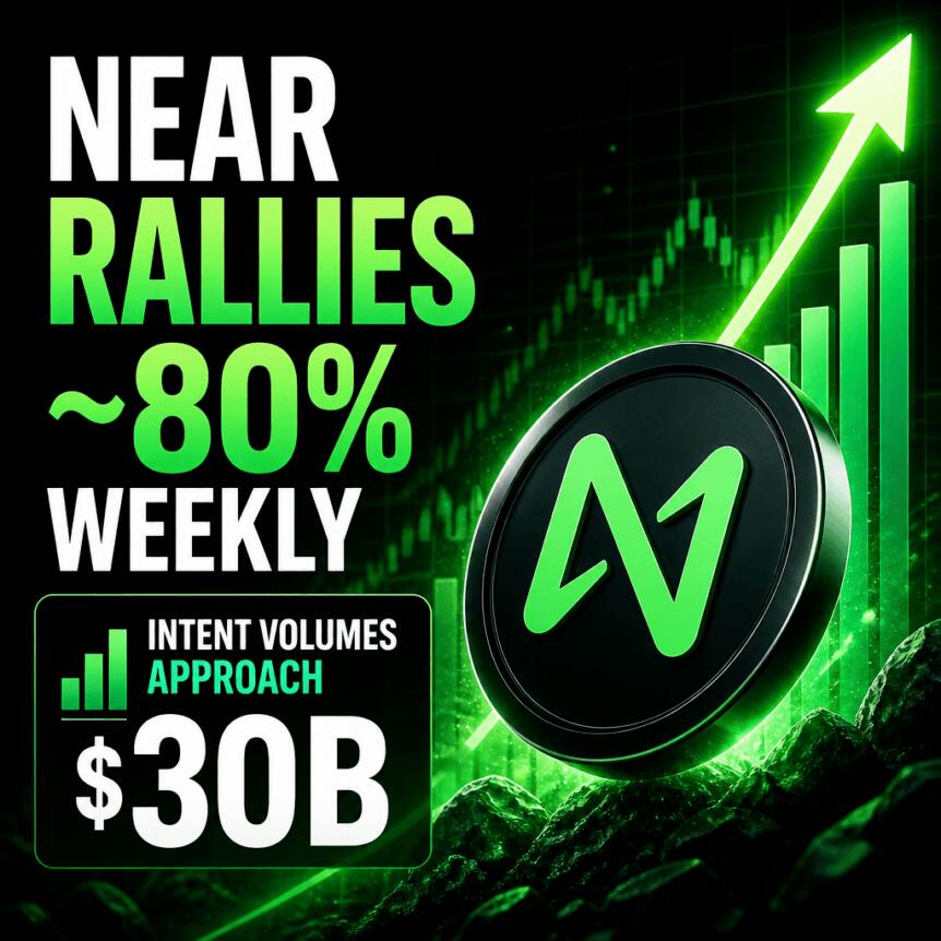 NEAR Rallies ~80% Weekly as Intent Volumes Approach $30B