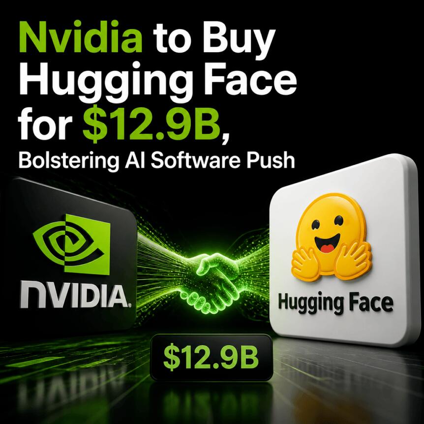 Nvidia to Buy Hugging Face for $12.9B, Bolstering AI Software Push
