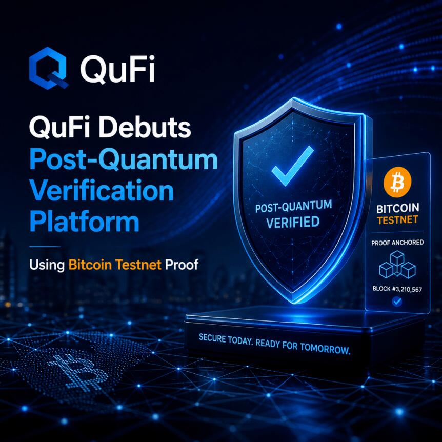 QuFi Debuts Post-Quantum Verification Platform Using Bitcoin Testnet Proof Qufi Debuts Post-Quantum Verification Platform Using Bitcoin Testnet Proof