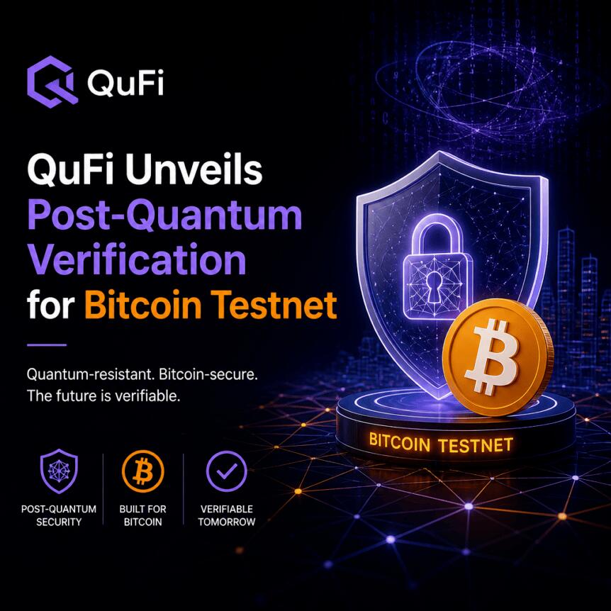 Qufi Unveils Post-Quantum Verification For Bitcoin Testnet