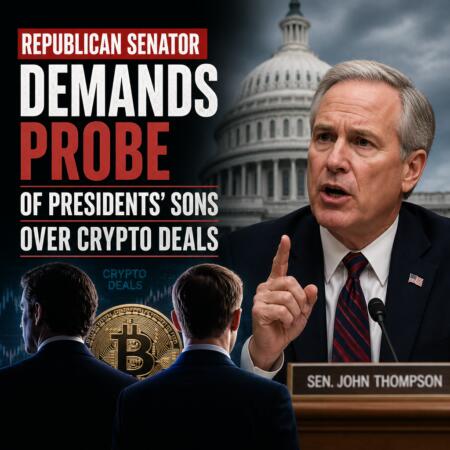 Republican Senator Demands Probe Of Presidents’ Sons Over Crypto Deals