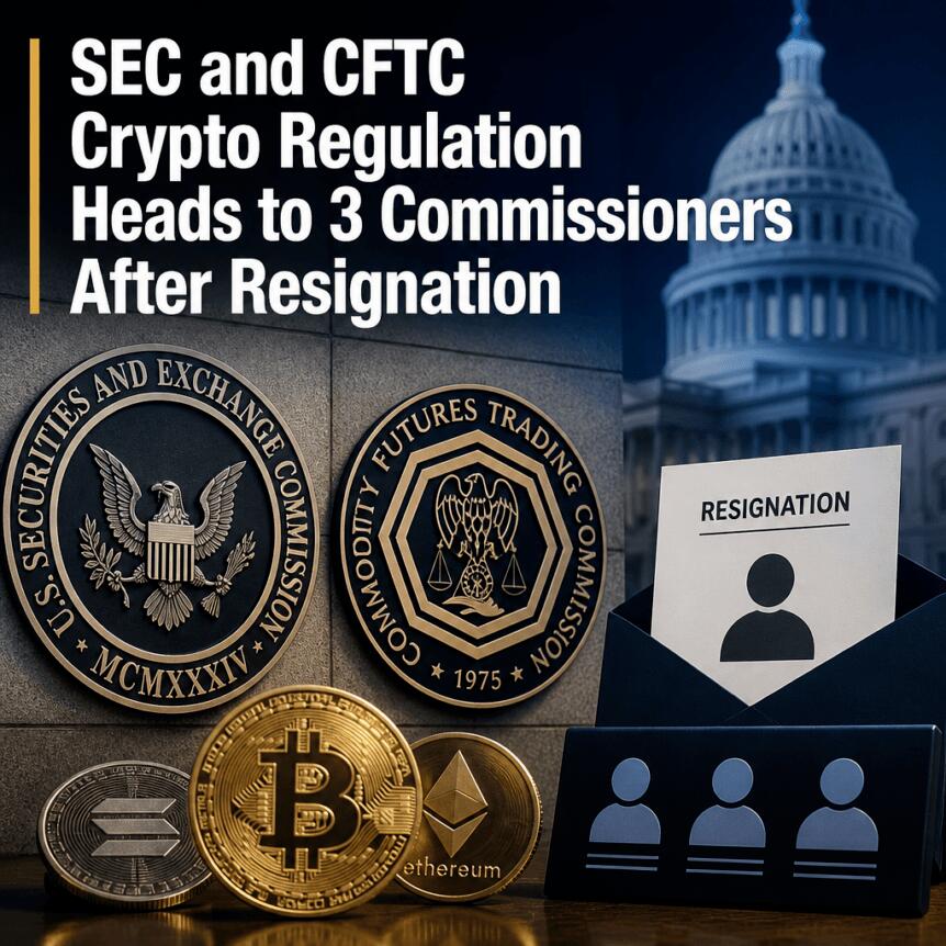 SEC and CFTC Crypto Regulation Heads to 3 Commissioners After Resignation Sec And Cftc Crypto Regulation Heads To 3 Commissioners After Resignation