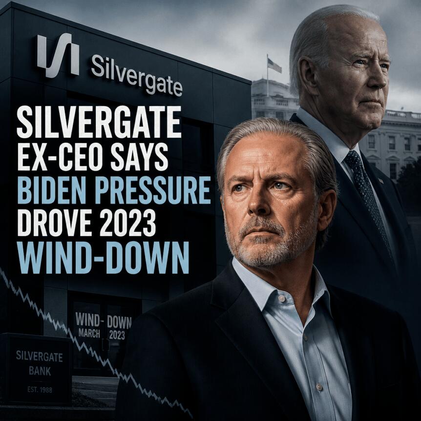 Silvergate Ex-CEO Says Biden Pressure Drove 2023 Wind-Down Silvergate Ex-Ceo Says Biden Pressure Drove 2023 Wind-Down