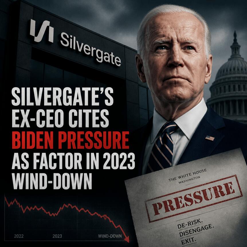 Silvergate’s ex-CEO cites Biden pressure as factor in 2023 wind-down Silvergate’s Ex-Ceo Cites Biden Pressure As Factor In 2023 Wind-Down