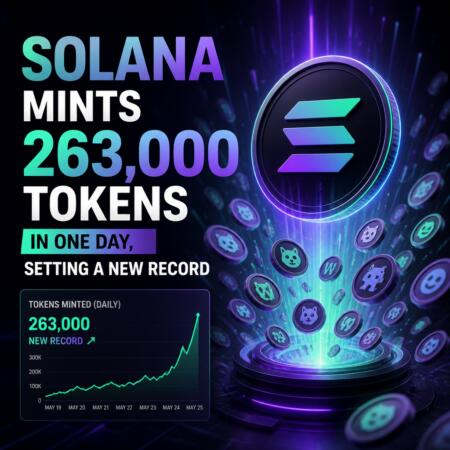 Solana mints 263,000 tokens in one day, setting a new record Solana Mints 263,000 Tokens In One Day, Setting A New Record