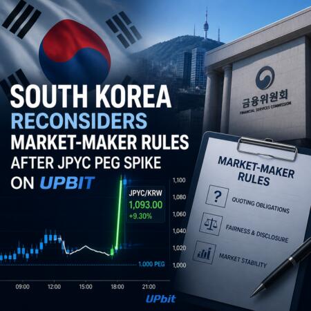 South Korea Reconsiders Market-Maker Rules After Jpyc Peg Spike On Upbit