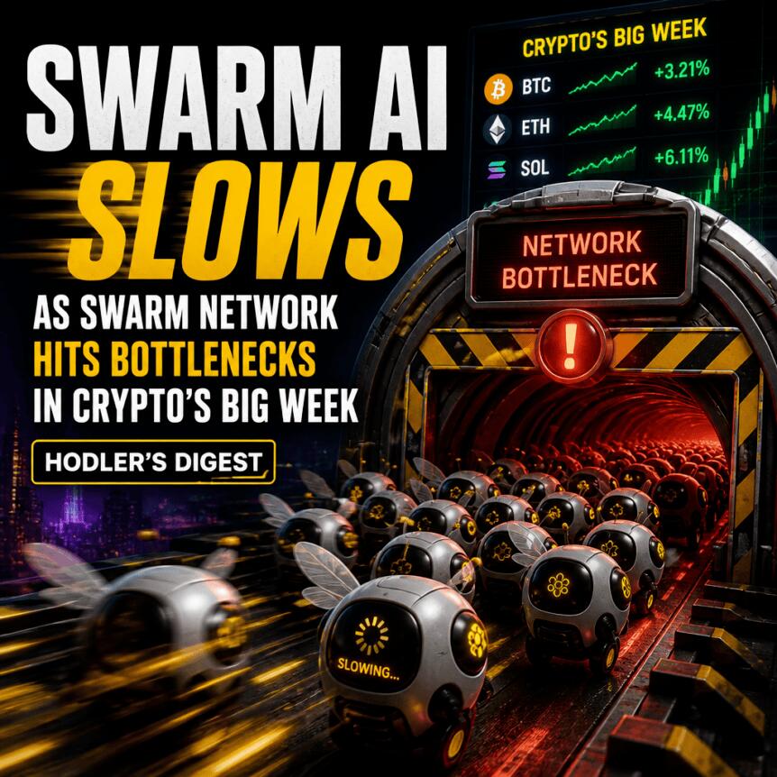 Swarm AI Slows as Swarm Network Hits Bottlenecks in Crypto’s Big Week: Hodler’s Digest Swarm Ai Slows As Swarm Network Hits Bottlenecks In Crypto’s Big Week: Hodler’s Digest