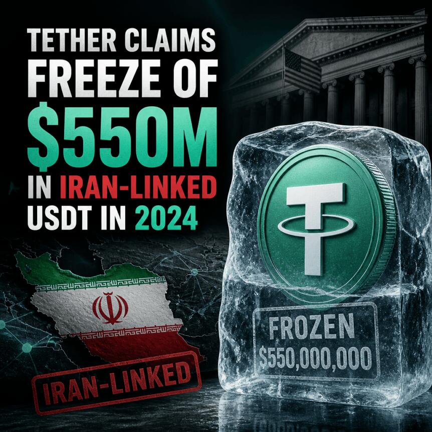 Tether Claims Freeze of $550M in Iran-Linked USDT in 2024 Tether Claims Freeze Of $550m In Iran-Linked Usdt In 2024