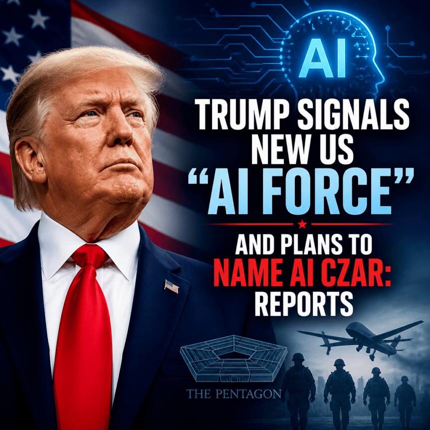 Trump Signals New US “AI Force” and Plans to Name AI Czar: Reports