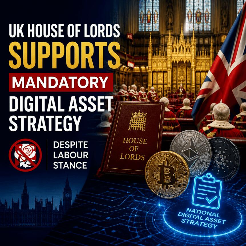 UK House of Lords Supports Mandatory Digital Asset Strategy,
Despite Labour Stance Uk House Of Lords Supports Mandatory Digital Asset Strategy,
Despite Labour Stance