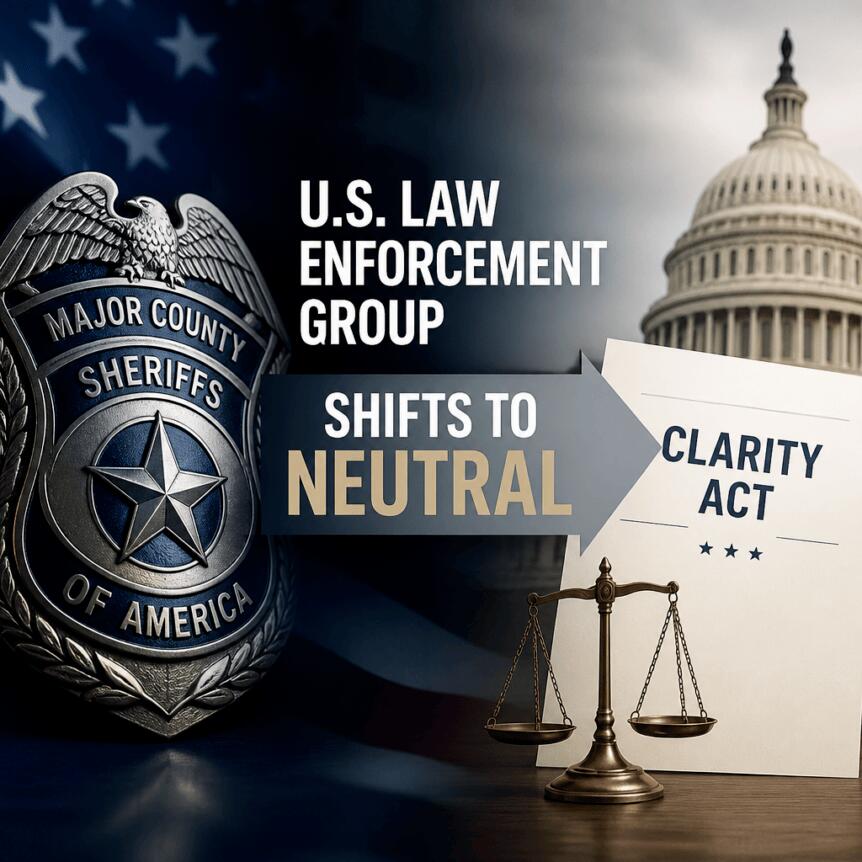 U.s. Law Enforcement Group Shifts To Neutral On Clarity Act