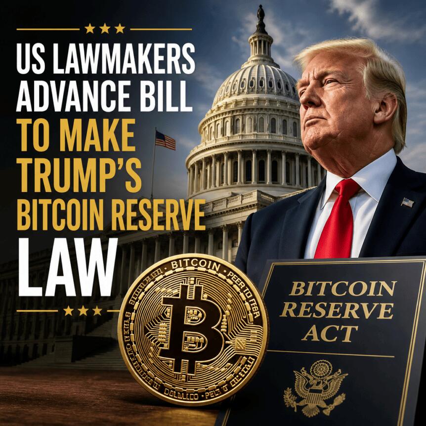 US Lawmakers Advance Bill to Make Trump’s Bitcoin Reserve Law