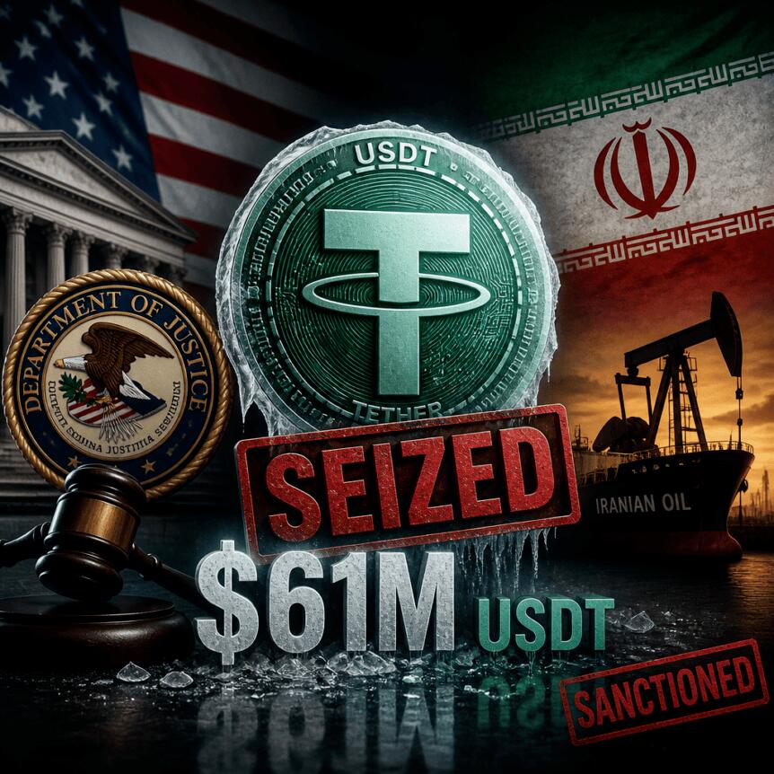 US moves to seize $61M USDT linked to sanctioned Iranian oil sales Us Moves To Seize $61m Usdt Linked To Sanctioned Iranian Oil Sales