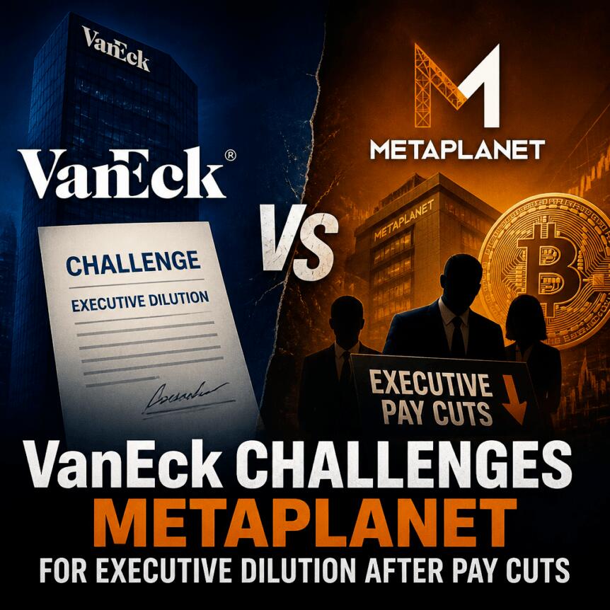 VanEck Challenges Metaplanet for Executive Dilution After Pay Cuts