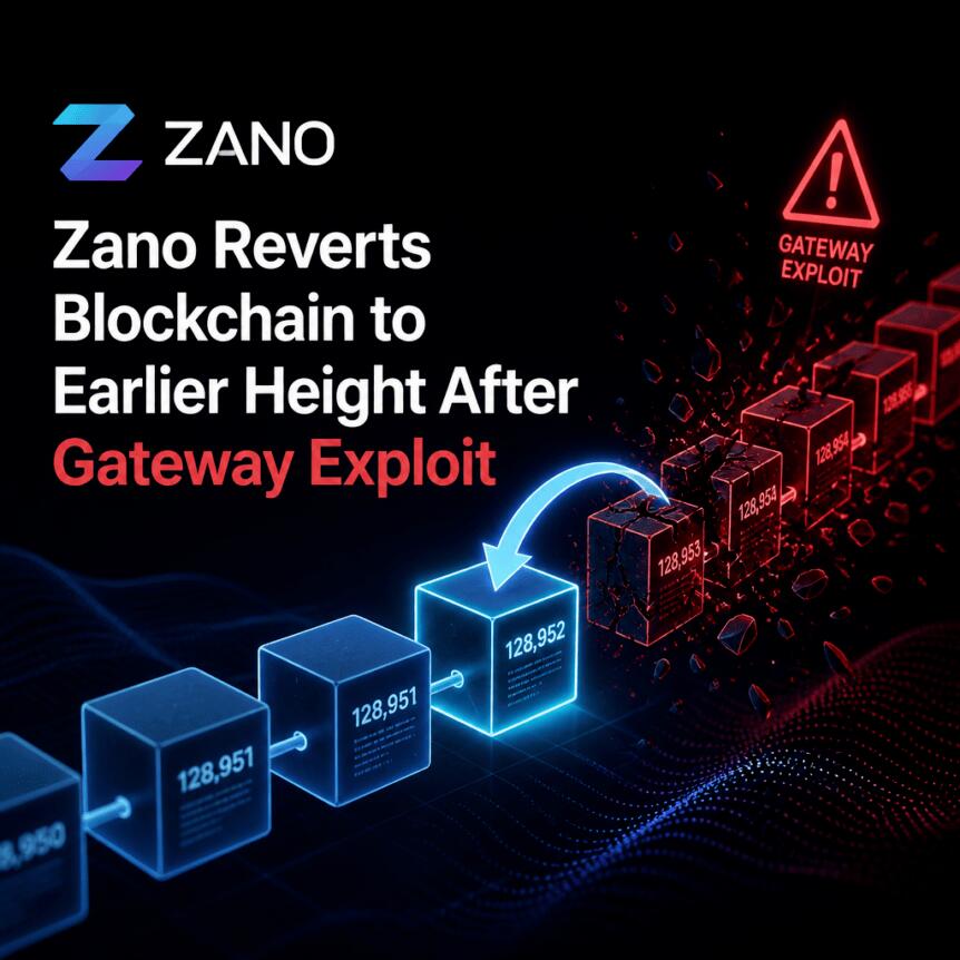 Zano Reverts Blockchain to Earlier Height After Gateway Exploit Zano Reverts Blockchain To Earlier Height After Gateway Exploit