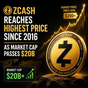 Zcash Reaches Highest Price Since 2016 as Market Cap Passes $20B Zcash Reaches Highest Price Since 2016 As Market Cap Passes $20b