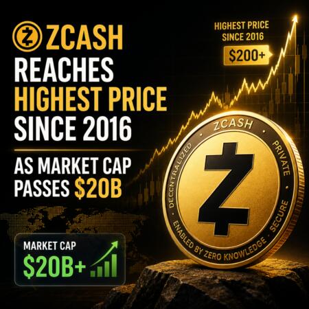 Zcash Reaches Highest Price Since 2016 As Market Cap Passes $20b