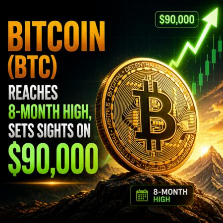 Bitcoin (BTC) Reaches 8-Month High, Sets Sights On $90,000 Bitcoin Btc Reaches 8 Month High Sets Sights On 90 000