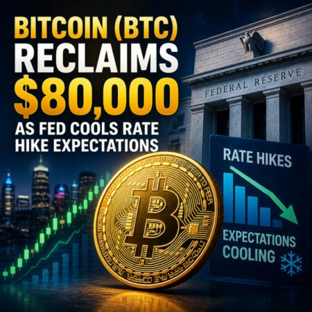 Bitcoin Btc Reclaims 80 000 As Fed Cools Rate Hike Expectations