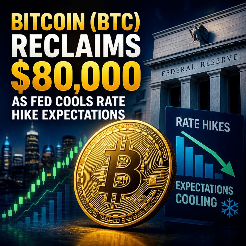 Bitcoin (BTC) Reclaims $80,000 As Fed Cools Rate Hike Expectations Bitcoin Btc Reclaims 80 000 As Fed Cools Rate Hike Expectations
