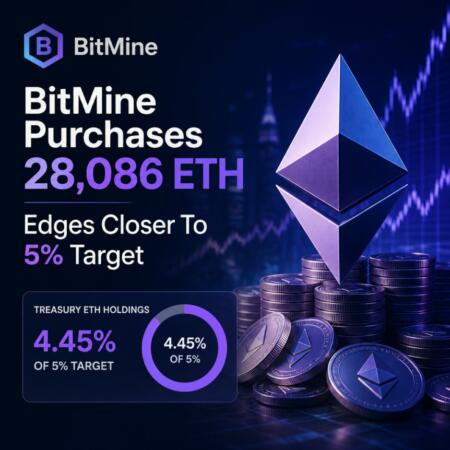 BitMine Purchases 28,086 ETH, Edges Closer To 5% Target Bitmine Purchases 28 086 Eth Edges Closer To 5 Target