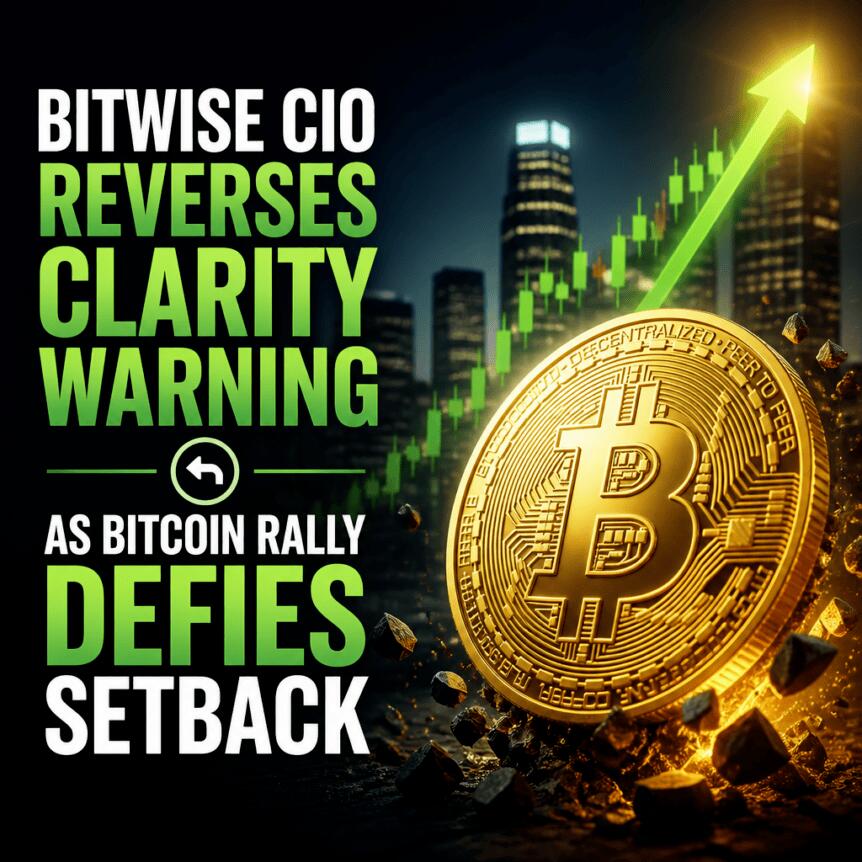 Bitwise CIO Reverses Clarity Warning As Bitcoin Rally Defies Setback Bitwise Cio Reverses Clarity Warning As Bitcoin Rally Defies Setback