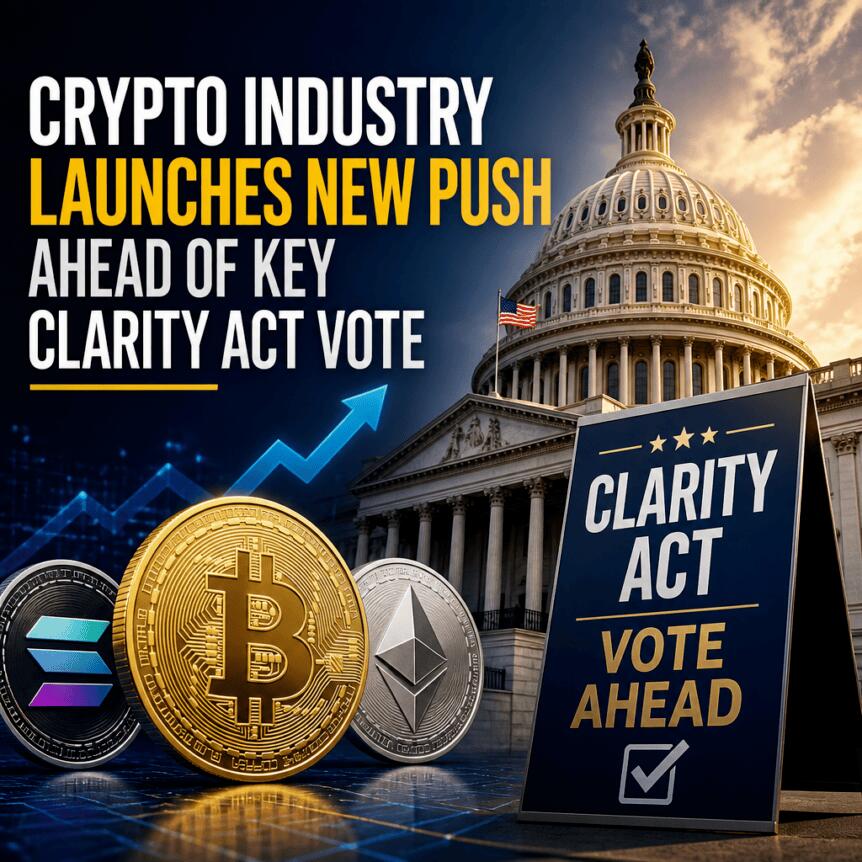 Crypto Industry Launches New Push Ahead Of Key Clarity Act Vote Crypto Industry Launches New Push Ahead Of Key Clarity Act Vote