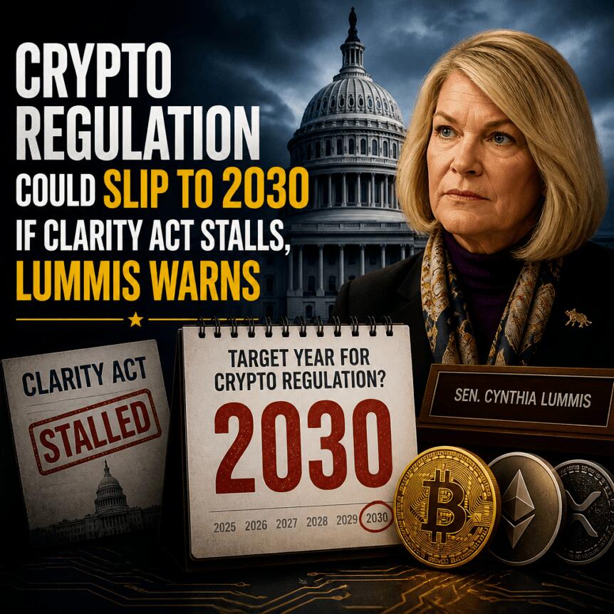 Crypto Regulation Could Slip to 2030 If Clarity Act Stalls, Lummis Warns Crypto Regulation Could Slip To 2030 If Clarity Act Stalls Lummis Warns