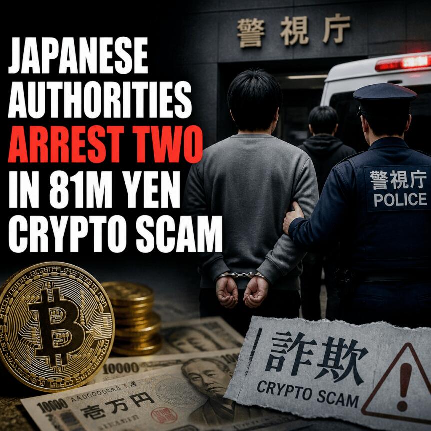 Japanese Authorities Arrest Two In 81M Yen Crypto Scam Japanese Authorities Arrest Two In 81m Yen Crypto Scam