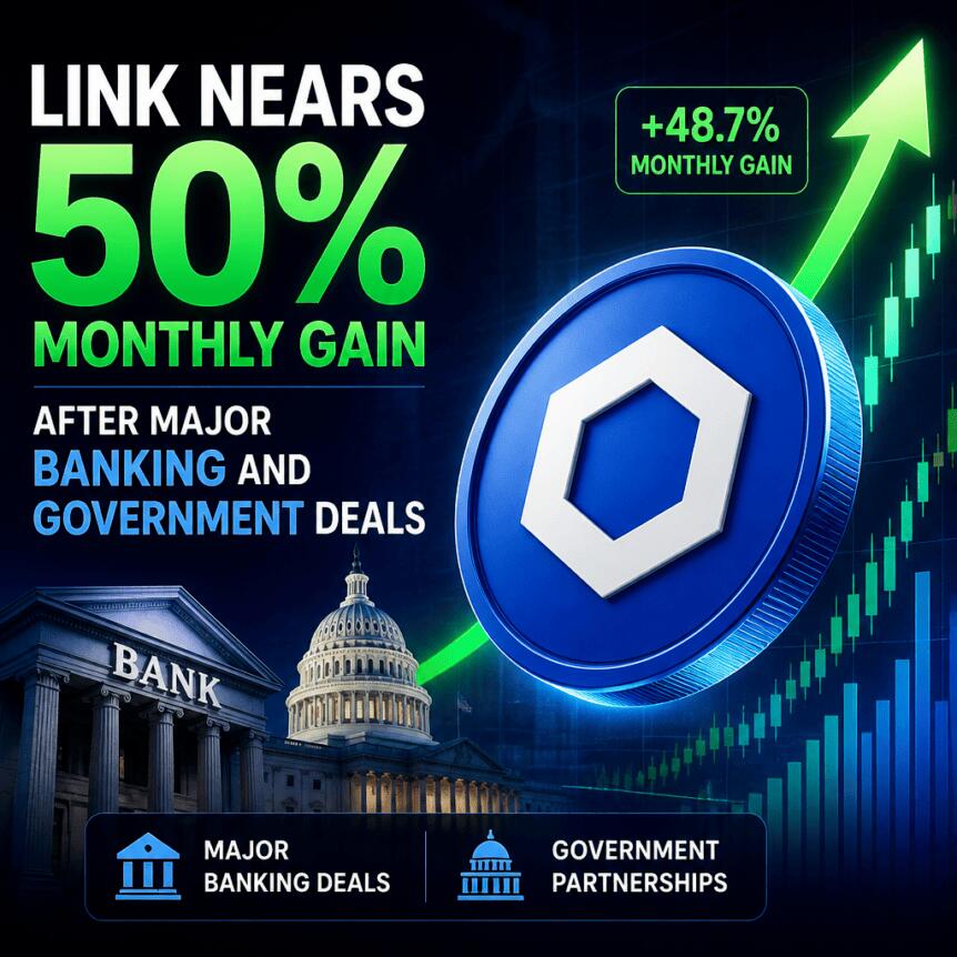 Link Nears 50% Monthly Gain After Major Banking And Government Deals Link Nears 50 Monthly Gain After Major Banking And Government Deals
