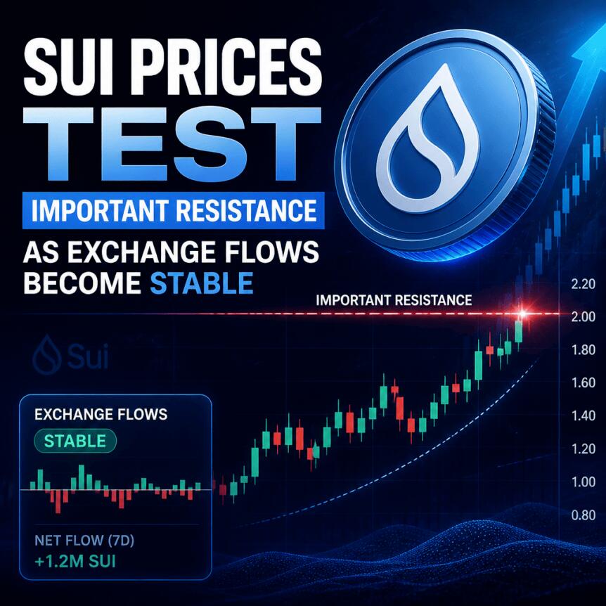 Sui Prices Test Important Resistance As Exchange Flows Become Stable Sui Prices Test Important Resistance As Exchange Flows Become Stable