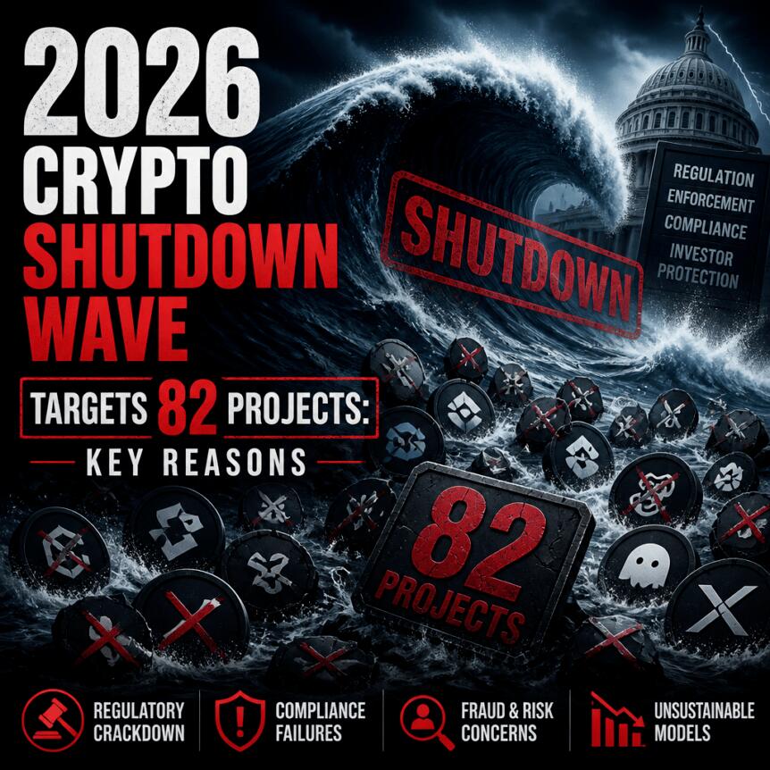 2026 Crypto Shutdown Wave Targets 82 Projects: Key Reasons 2026 Crypto Shutdown Wave Targets 82 Projects: Key Reasons