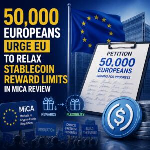 50,000 Europeans urge EU to relax stablecoin reward limits in MiCA review 50,000 Europeans Urge Eu To Relax Stablecoin Reward Limits In Mica Review