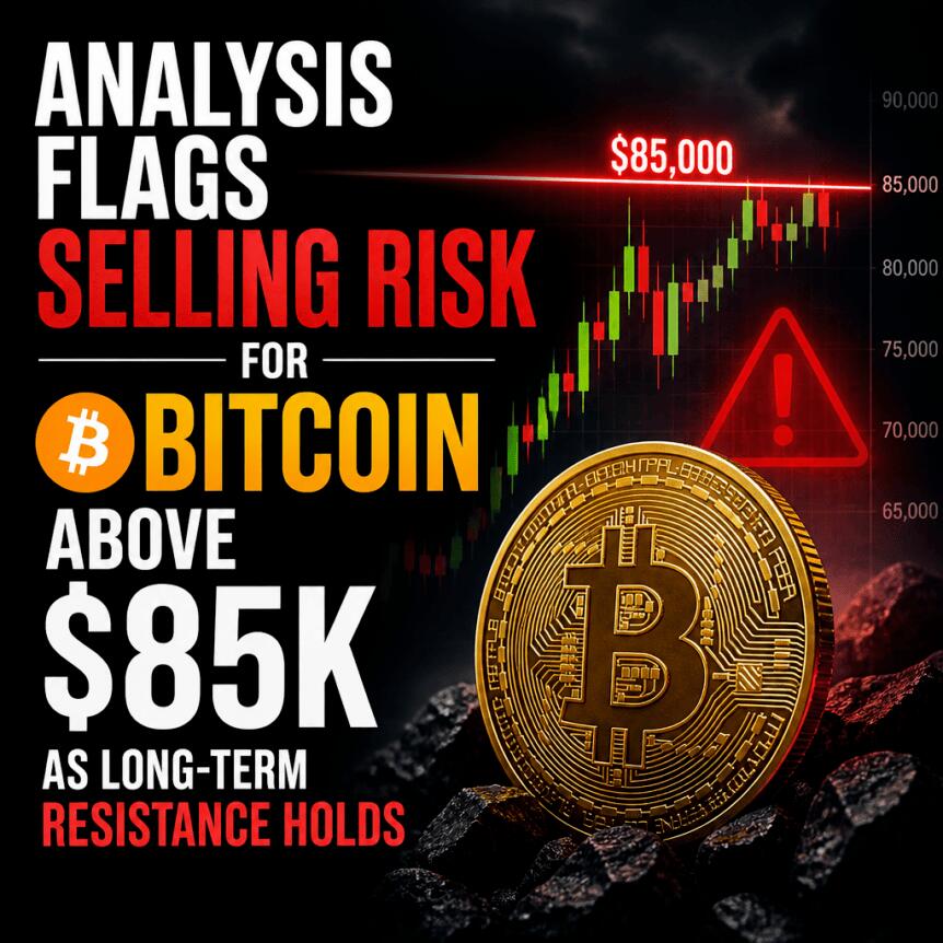 Analysis flags selling risk for Bitcoin above $85K as long-term resistance holds Analysis Flags Selling Risk For Bitcoin Above $85k As Long-Term Resistance Holds
