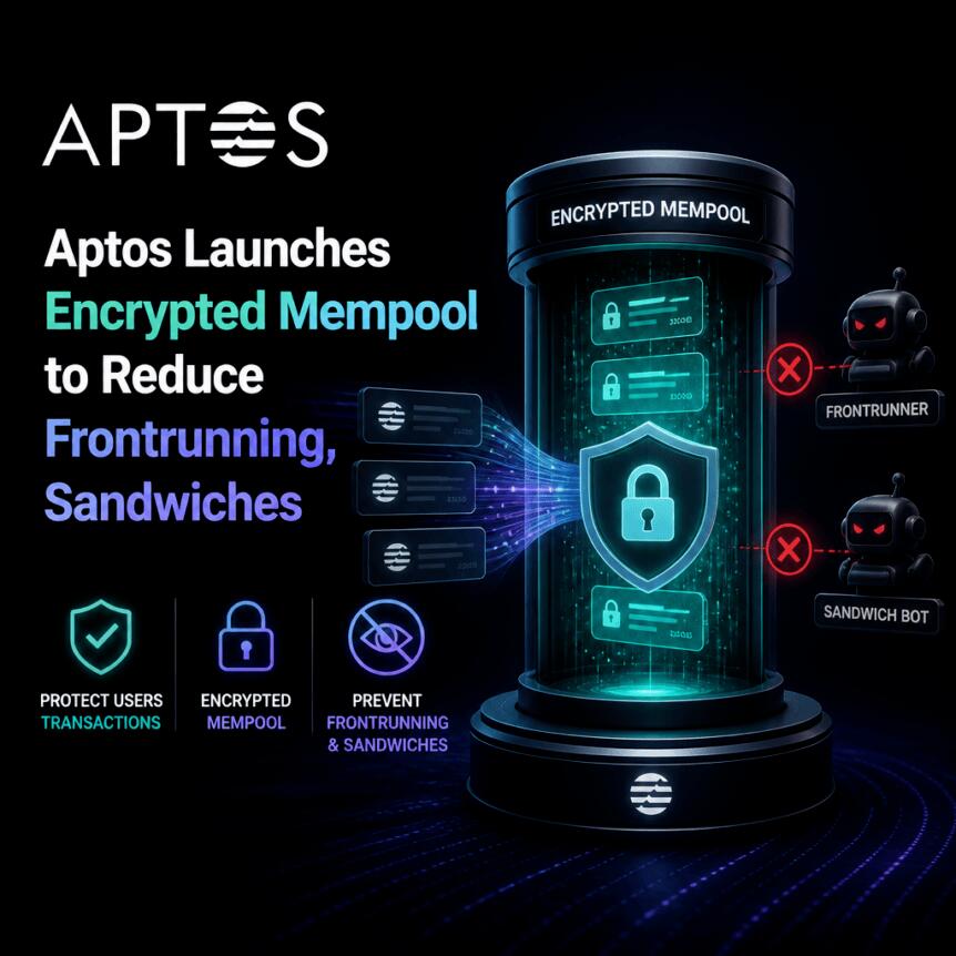 Aptos Launches Encrypted Mempool to Reduce Frontrunning, Sandwiches
