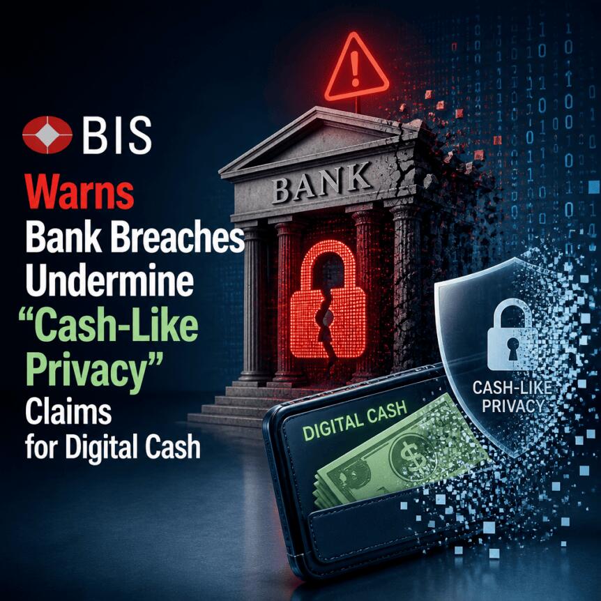BIS Warns Bank Breaches Undermine “Cash-Like Privacy” Claims for Digital Cash