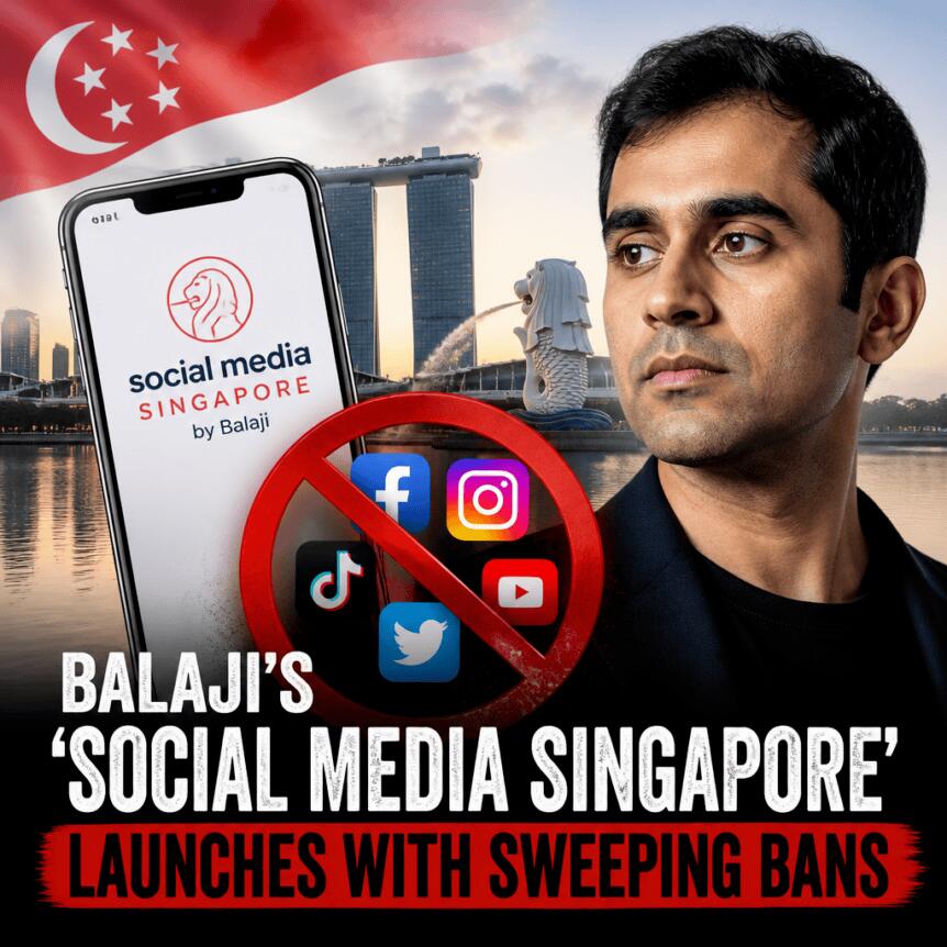 Balaji’s ‘social media Singapore’ launches with sweeping bans Balaji’s ‘social Media Singapore’ Launches With Sweeping Bans