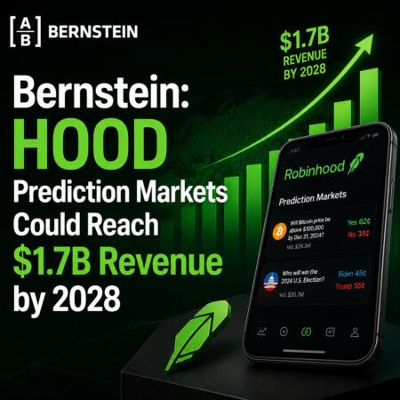 Bernstein: HOOD Prediction Markets Could Reach $1.7B Revenue by 2028 Bernstein: Hood Prediction Markets Could Reach $1.7b Revenue By 2028