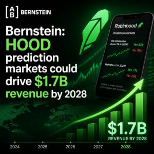 Bernstein: HOOD prediction markets could drive $1.7B revenue by 2028 Bernstein: Hood Prediction Markets Could Drive $1.7b Revenue By 2028