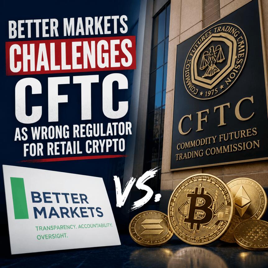 Better Markets Challenges CFTC as Wrong Regulator for Retail Crypto Better Markets Challenges Cftc As Wrong Regulator For Retail Crypto