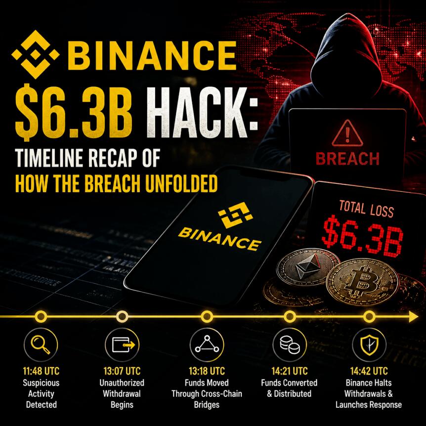 Binance $6.3B Hack: Timeline Recap of How the Breach Unfolded Binance $6.3b Hack: Timeline Recap Of How The Breach Unfolded