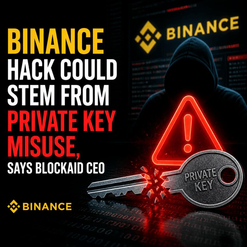 Binance Hack Could Stem From Private Key Misuse, Says Blockaid CEO Binance Hack Could Stem From Private Key Misuse, Says Blockaid Ceo