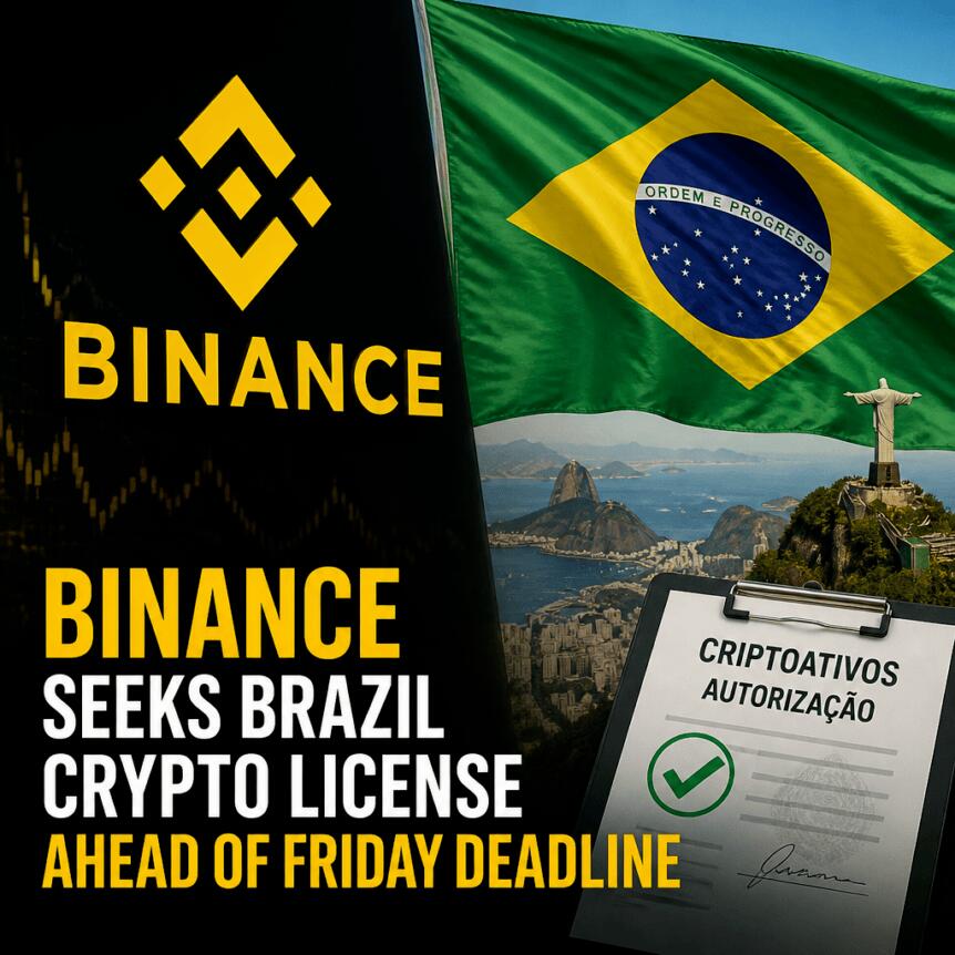 Binance Seeks Brazil Crypto License Ahead of Friday Deadline Binance Seeks Brazil Crypto License Ahead Of Friday Deadline