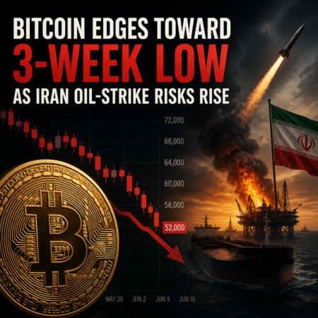 Bitcoin Edges Toward 3-Week Low As Iran Oil-Strike Risks Rise