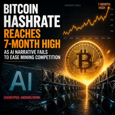 Bitcoin Hashrate Reaches 7-Month High as AI Narrative Fails to Ease Mining Competition Bitcoin Hashrate Reaches 7-Month High As Ai Narrative Fails To Ease Mining Competition