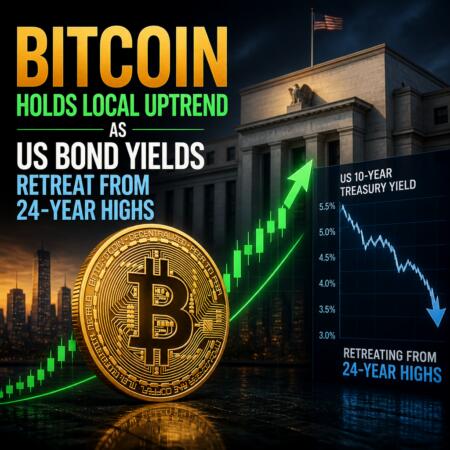 Bitcoin Holds Local Uptrend As Us Bond Yields Retreat From 24-Year Highs