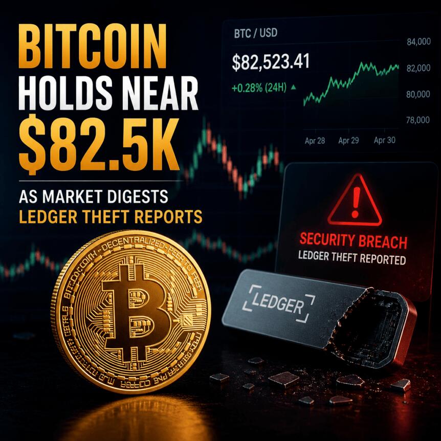 Bitcoin Holds Near $82.5k As Market Digests Ledger Theft Reports